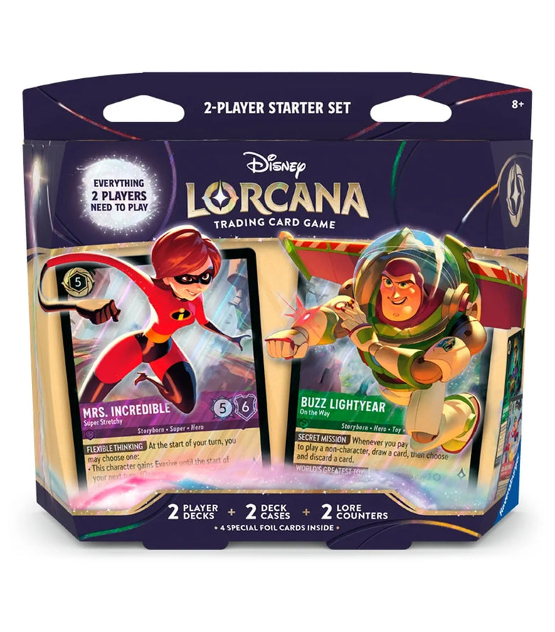 Disney Lorcana · Wilds Unknown · Set de inicio para 2 jugadores (Inglés)
