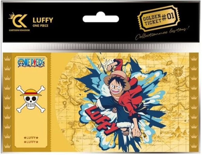 Golden Ticket Monkey D. Luffy - Sobre individual One Piece