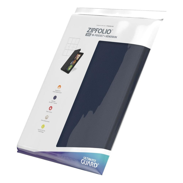 Álbum Ultimate Guard Zipfolio 360 18-Pocket Xenoskin Azul