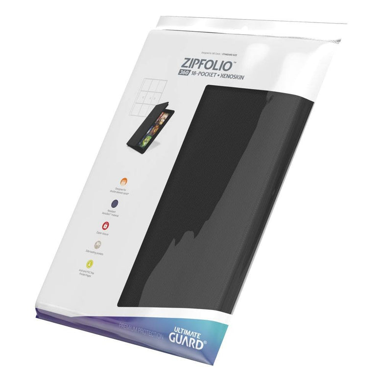Álbum Ultimate Guard Zipfolio 360 18-Pocket Xenoskin Negro