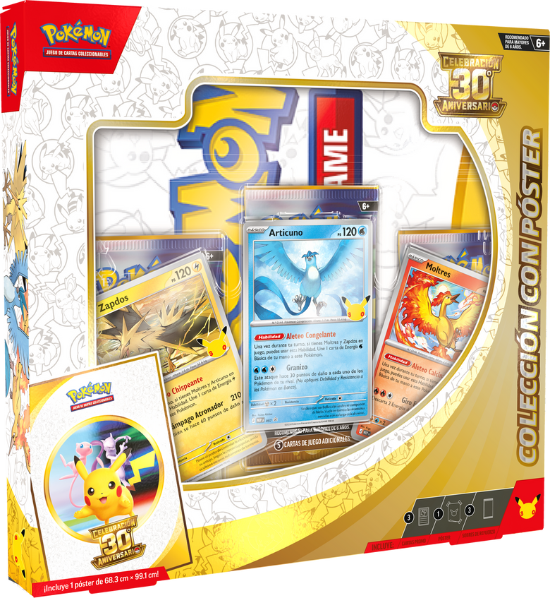 Pokémon TCG · Celebración 30.º Aniversario — Colección con Póster (Español)