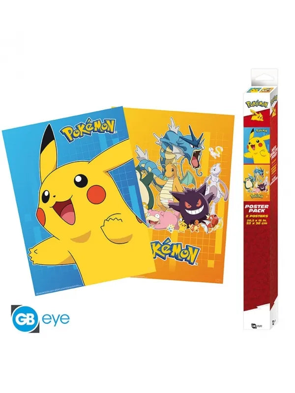 Póster Personajes Coloridos 52x38 Pokémon