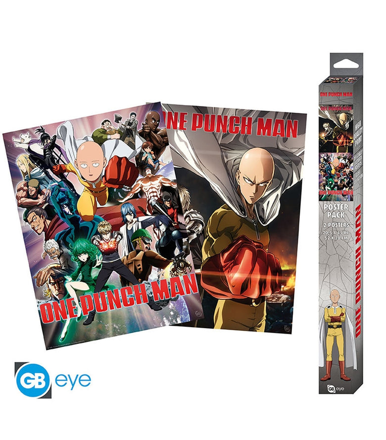 Póster Saitama y Genos 52x38 One Punch Man